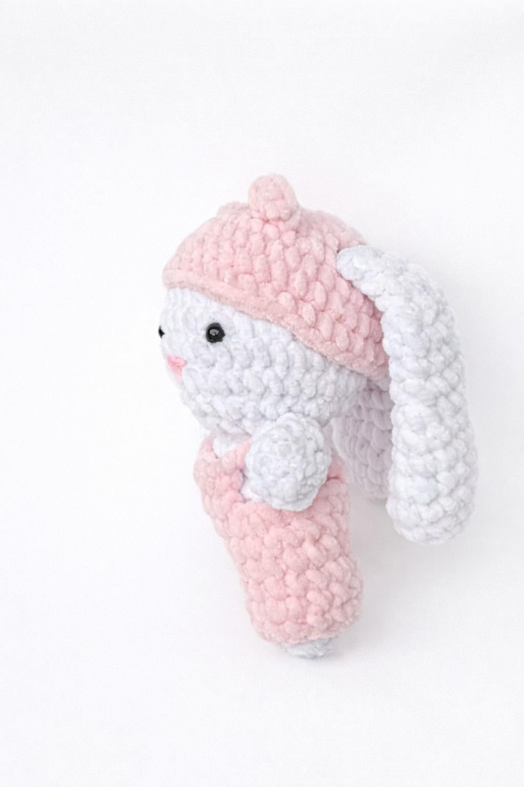 Virkad Kanin i Rosa Jumper (21 cm lång)