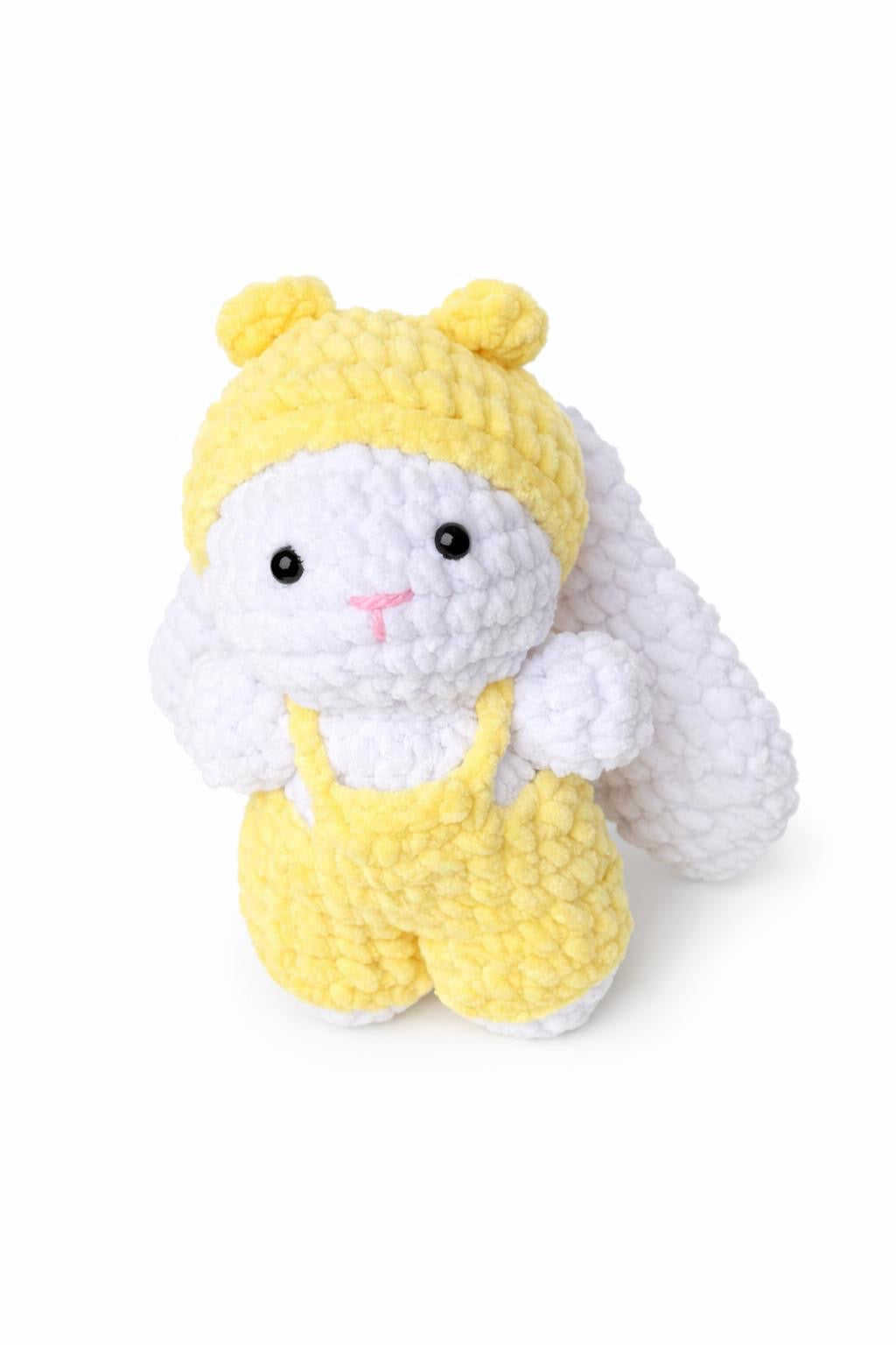 Virkad Kanin i Gul Jumper (21 cm lång)